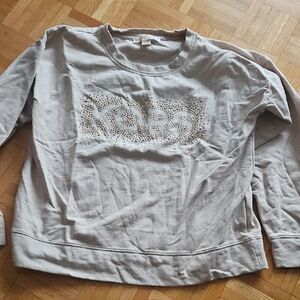 Michael Kors Light Gray Studded Sweatshirt